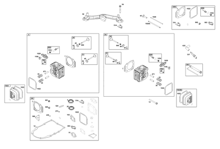 Cylinder Head Group Diagram and Parts List for 356777-0048-B5 200000 - 399999 Briggs and Stratton Engine